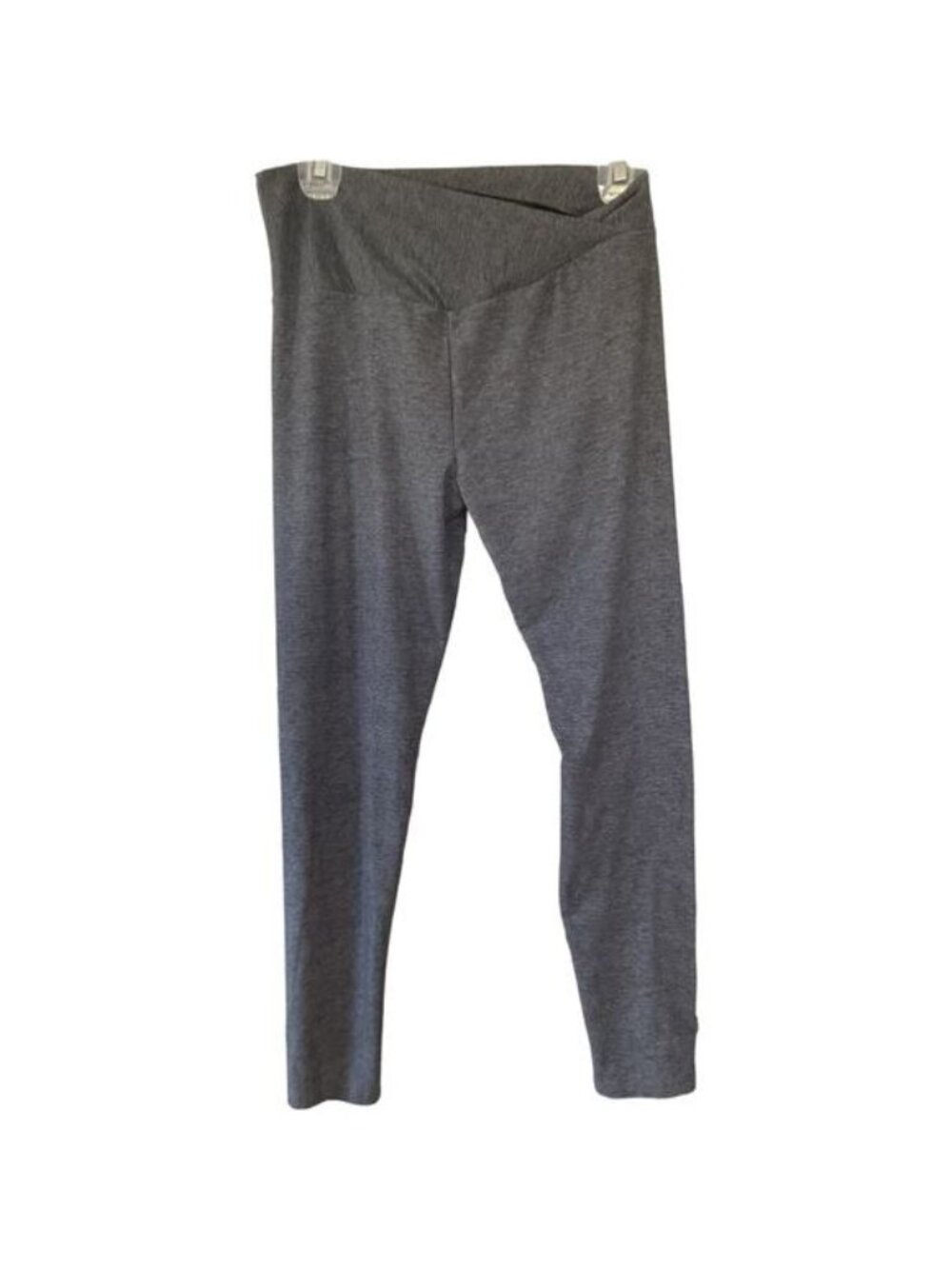 No Boundaries Heather Grey Crossover Leggings High Waisted Yoga Pants V Waist At